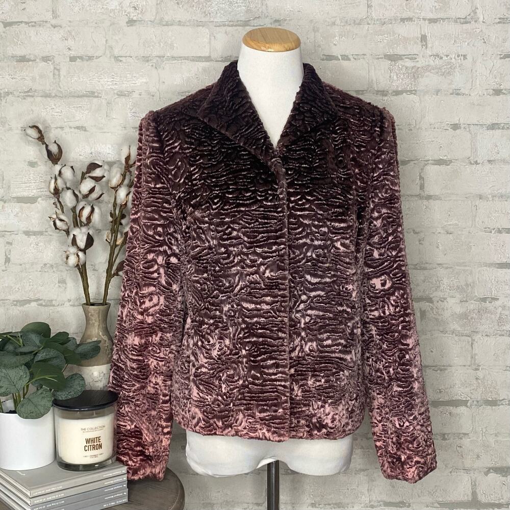 🆑 CLEARANCE | Kate Hill | Dusty Violet Purple Faux Fur Blazer Jacket